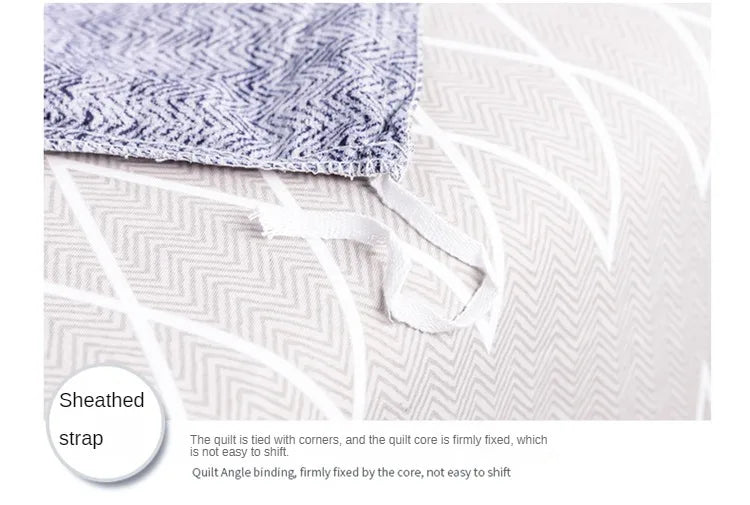 3PC 100% Cotton Duvet Cover Set Striped Printing 1PC Duvet Cover 2PC Pillowcase Cotton Soft Skin Friendly Bedding