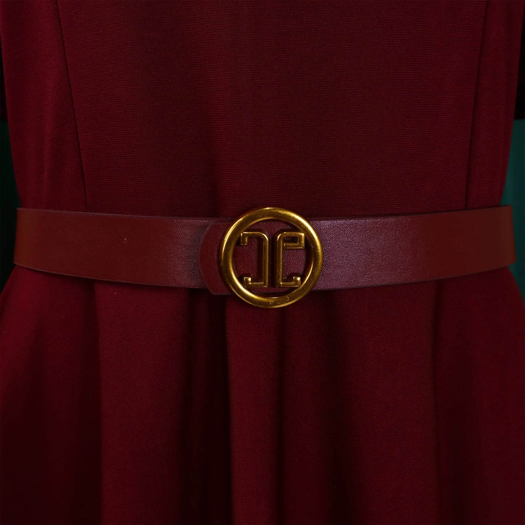 Elegant Office Dress for Women Professional O Neck Short Sleeve Belt Waisted A Line Mid Calf Formal Business Work Dress Midi New - AIAZ