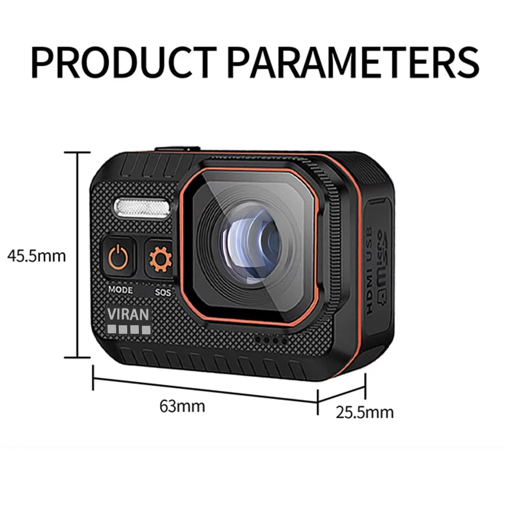4K Action Camera 4K60FPS With Remote Control Screen Waterproof Sport Camera drive recorder Sports Camera Helmet Action Cam