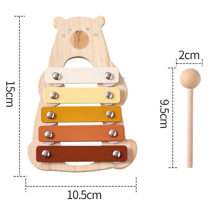 Musical Montessori Toys Baby Toys Rattle Bell Drum Xylophone Percussion for 0 3 Year Kids Early Educational Instruments Toys - AIAZ