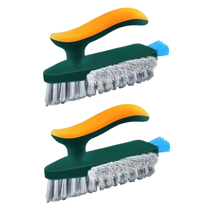 1/2pcs 4-in-1 Crevice and Floor Scrub Brush Durable Plastic Portable Design for Bathroom Kitchen Living Room Cleaning