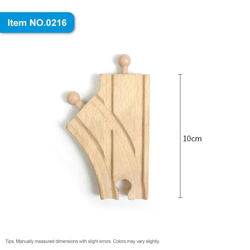 DIY Children Wooden Train Rail Track Accessories Toy Cross Track Railway Toys Compatible All Track for Kids Boys & Girls Gifts - AIAZ