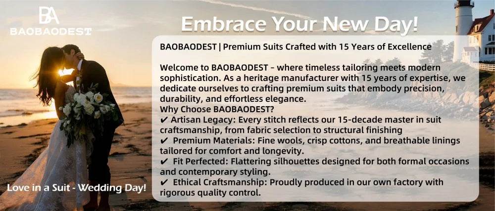 Men's formal suit, double breasted formal two-piece jacket, long pants, groom's formal dress, hat brim, lapel, custom clothing - AIAZ