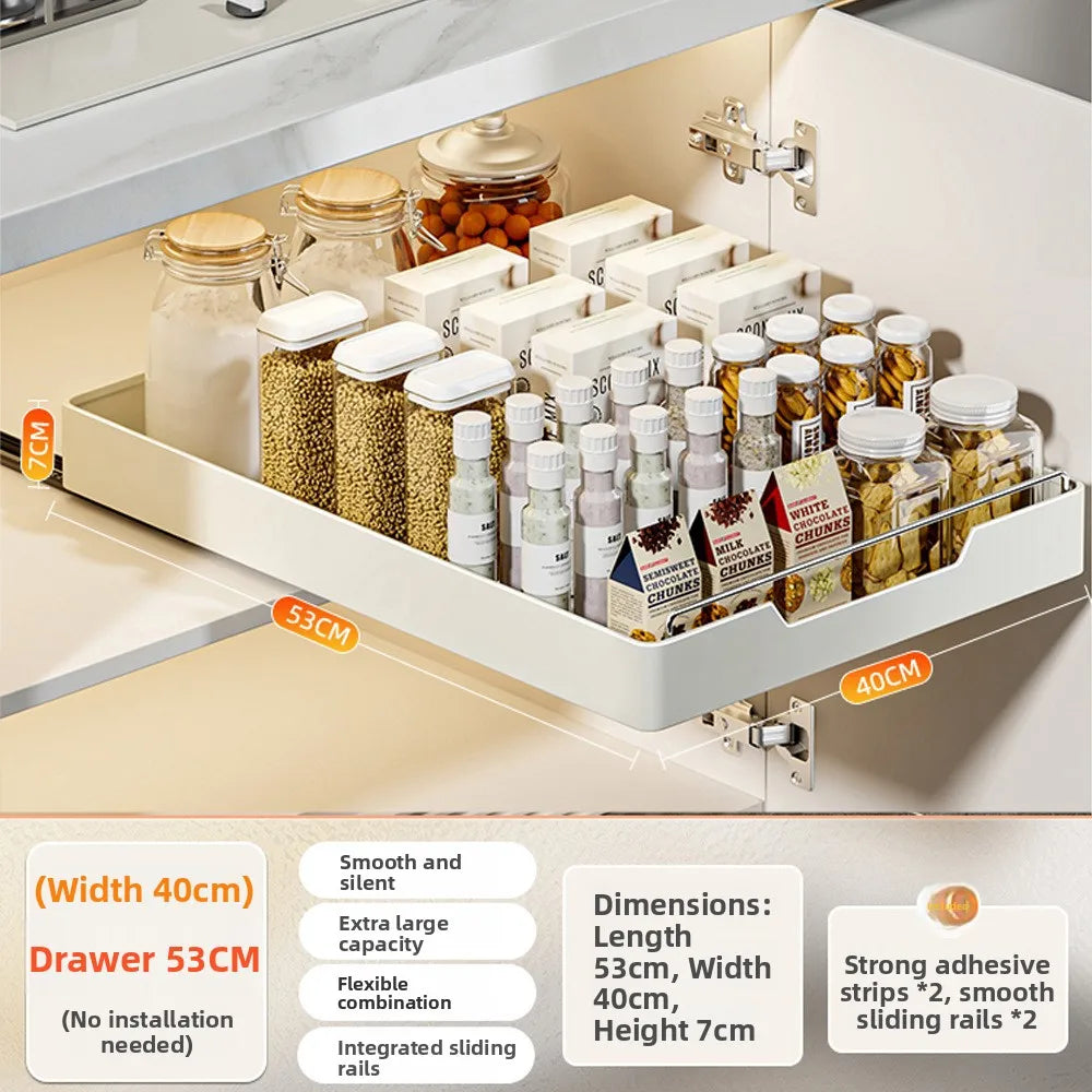 Kitchen Pull out elf Storage Ra Sink Drain Board Cabinet Slide Tra Der Organizer Spice Ra No Drilling Required