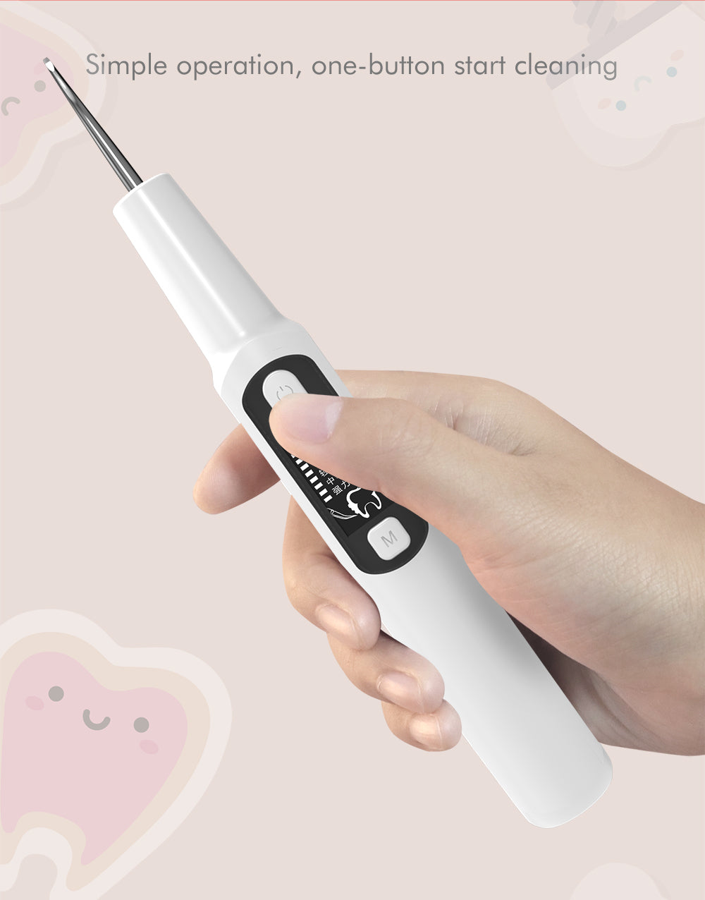 Electric Sonic Dental Calculus Scaler Oral Teeth Tartar Remover Plaque Stains Cleaner Removal Tooth Whitening Portable with LED