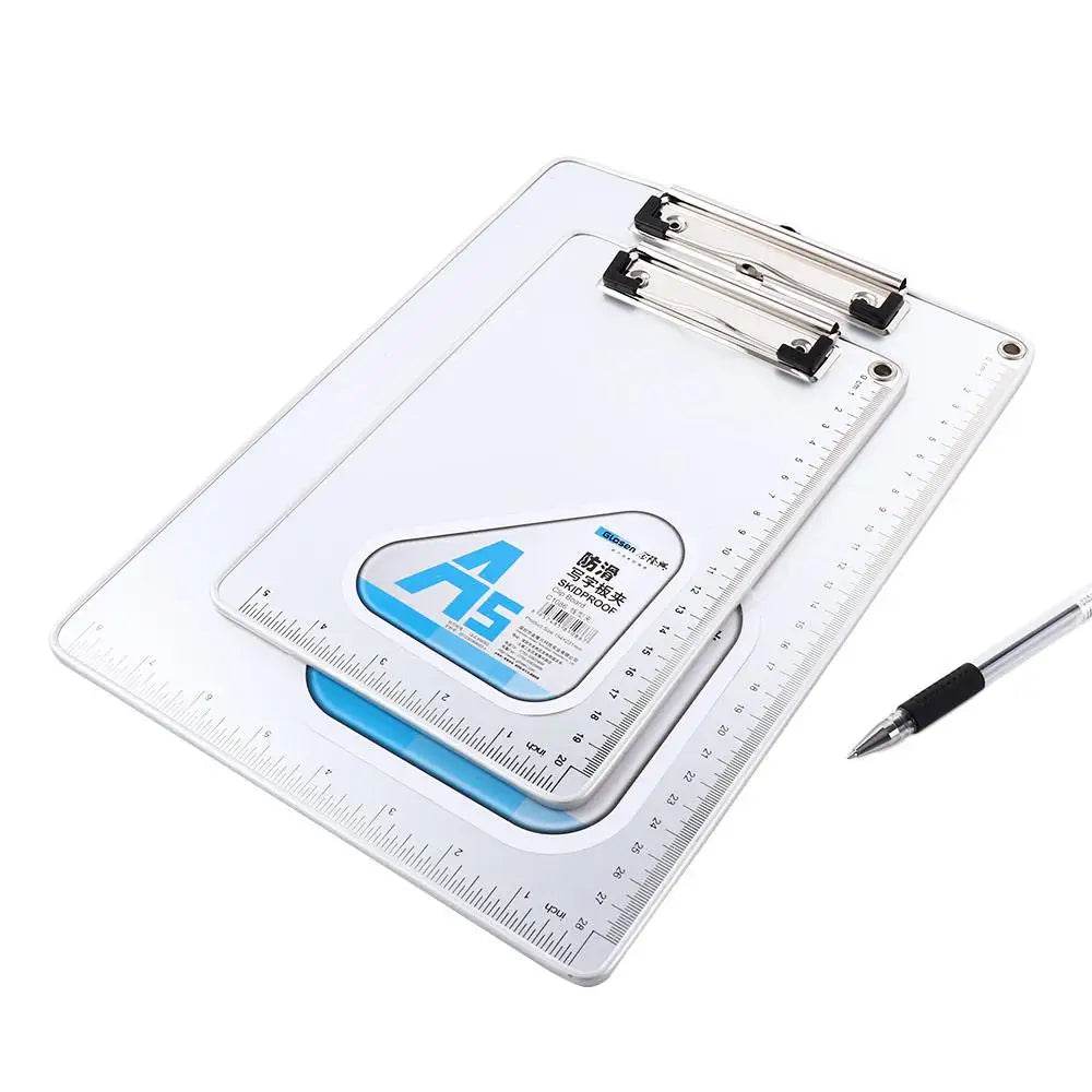 School Supplies A5 Aluminum Alloy File Folder Paper Ticket Storage Writing Board Clip Writing Pads Clipboard A4 Document Holder - AIAZ
