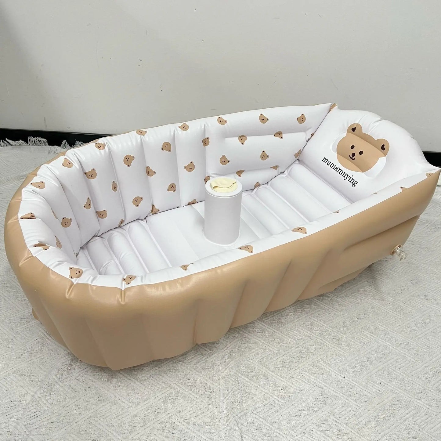 Baby Inflatable Bathtub, Portable Baby Bath Tub Non-slip Travel Bathtub Mini Air Swimming Pool Child Thick Folding Shower Tub