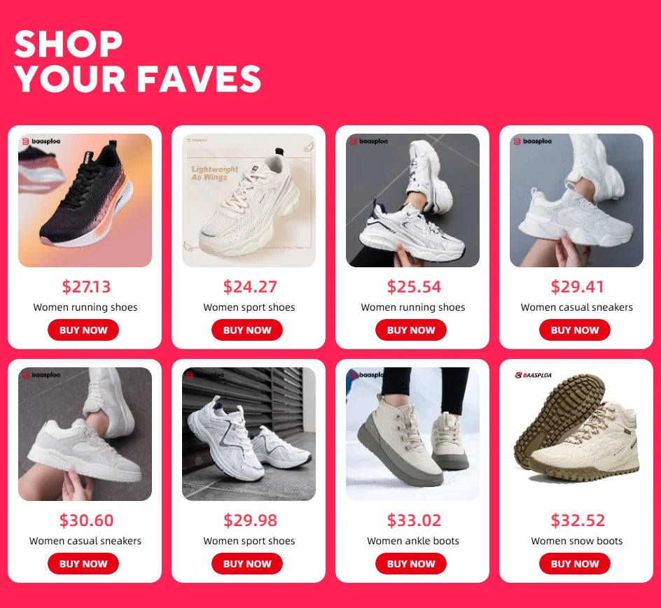 Baasploa Women Professional Running Shoes Outdoor Carbon Plate Non Slip Sports Shoes Female Casual Breathable Jogging Sneakers