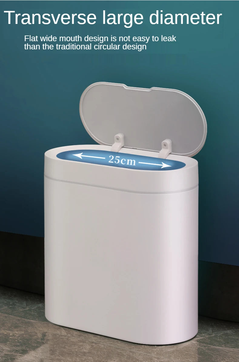 7L Trash Can Smart Sensor Trash Can Automatic Household Electronic Kitchen Trash Bin Toilet Waterproof Narrow Seam Sensor Bin