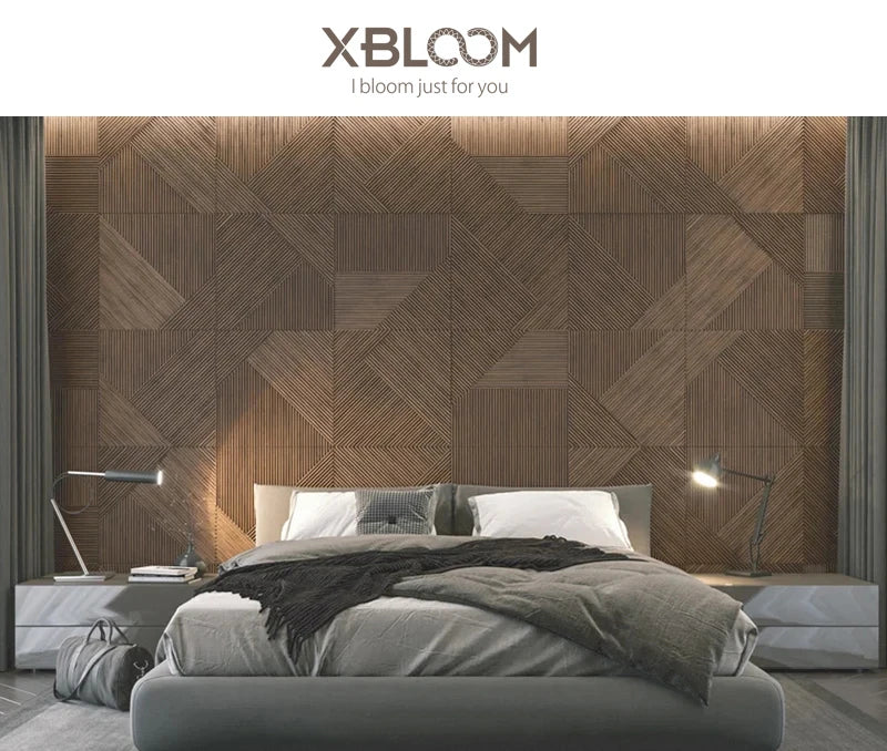 4pcs 50x50cm  Premium 3D Wave Wall panel Stripe Wallpaper PVC Wall Decor Living Room Bedroom Office Decor TV Background 9 sold