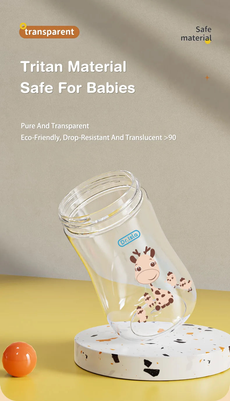 MAMIJOY Baby Bottle 300ML Baby Feeding Cup With Straw Children Learn Feeding Drinking Bottle Kids Training Cups BPA Free