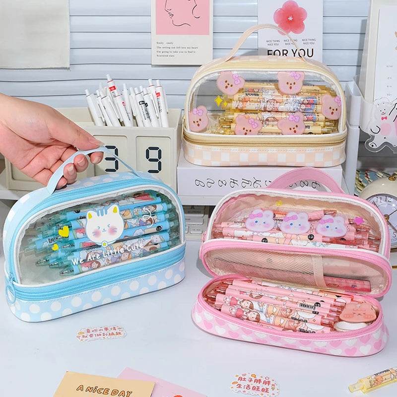 Pencil Cases For Girls School Supplies Pencil Pouch Trousse Scolaire Large Capacity Pencilcase Estuche Escolar Cute Pencil Case - AIAZ