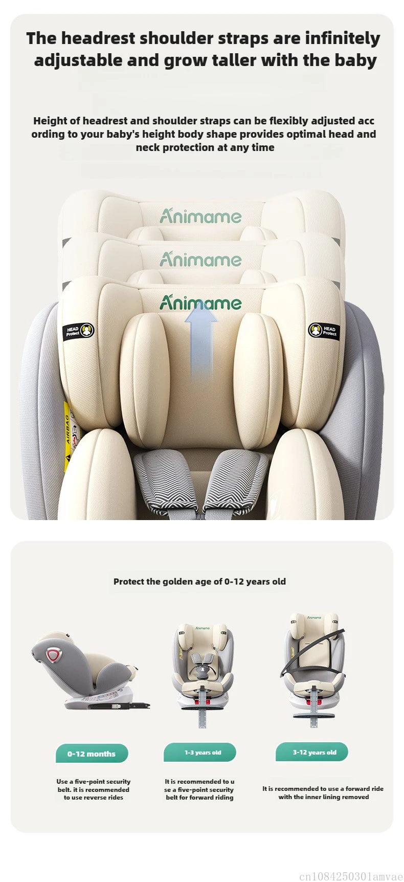 Universal 360° rotation Child Car Safety Seats baby car seat sit chair for 0-12 years old ISOFIX steel interface for newborn