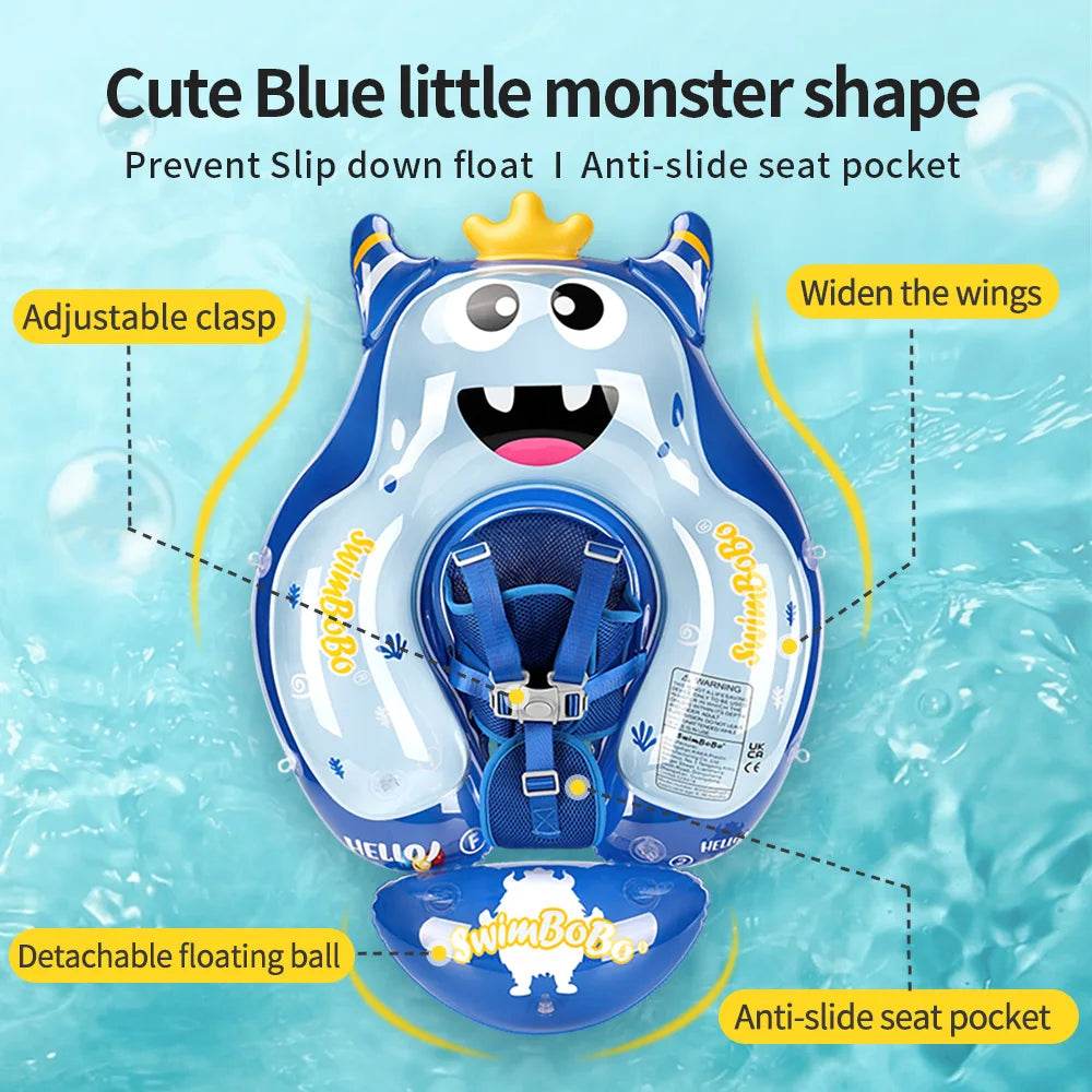 Swimbobo Kids Inflatable Baby Floating Water Toy Swimming Floats Waist Trainer Child Swim Pool Ring PVC Children Float - AIAZ