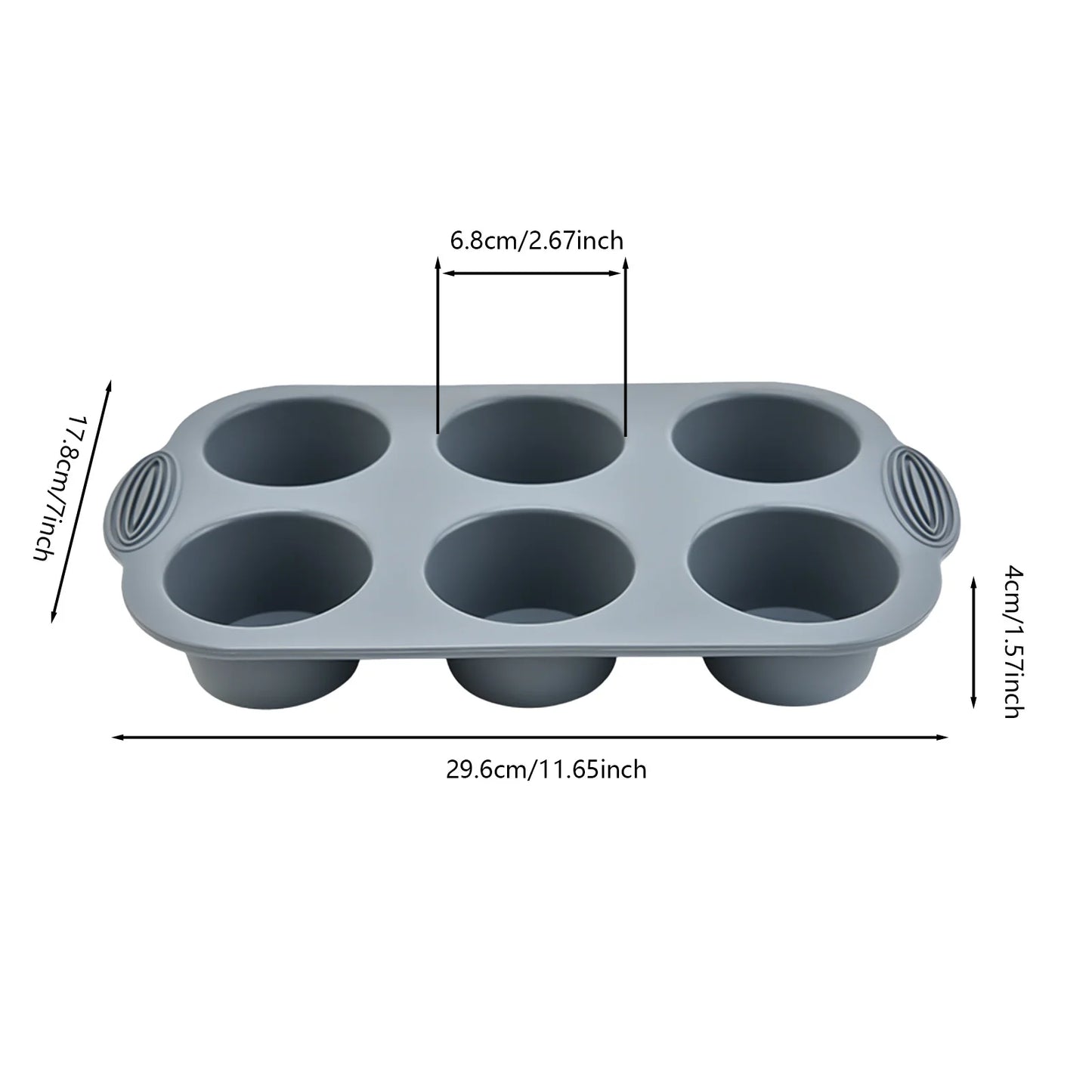 Silicone Cake Mold Pan 6 Cup Baking Tray Non-Stick Muffin Mould Cupcake Baking for Cakes Biscuit DIY Cake Kitchen Accessories