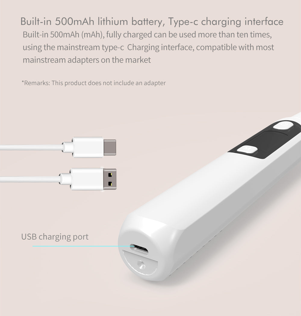 Electric Sonic Dental Calculus Scaler Oral Teeth Tartar Remover Plaque Stains Cleaner Removal Tooth Whitening Portable with LED