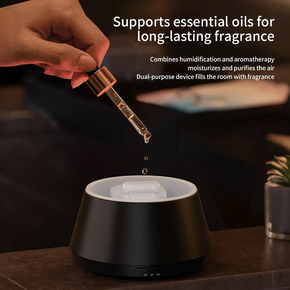 New Colorful Simulated Flame Night Light with Ultrasonic Air Humidifier 150ml Candle Flame Essential Oil Aroma Diffuser for Home