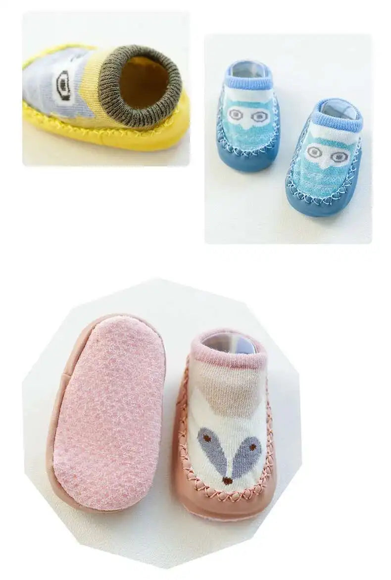 1 Pair Fashion Cute Baby Socks With Rubber Soles Infant Spring Autumn Winter Children Floor Socks Shoes Anti Slip Soft Sole Sock