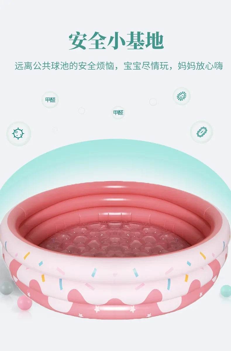 Reusable Inflatable Swimming Pool Double Layer Garden Portable Thickened For Kids Water Toys Party Round Indoor Outdoor Paddling - AIAZ