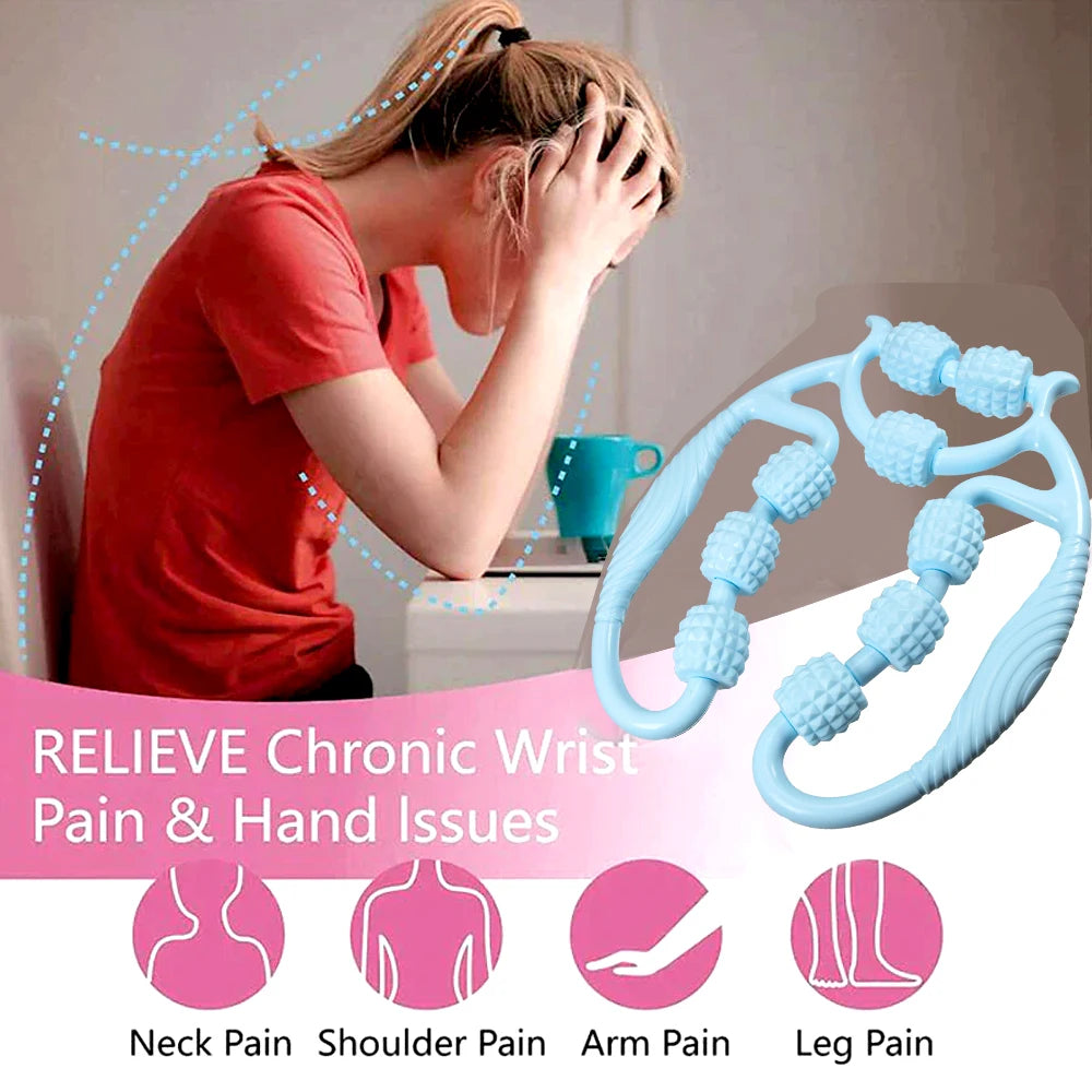 Massage Roller for Neck Thigh Calf and Leg, Personal Muscle Handheld Deep Tissue Trigger Point Foam Myofacial Tools Pro Recovery