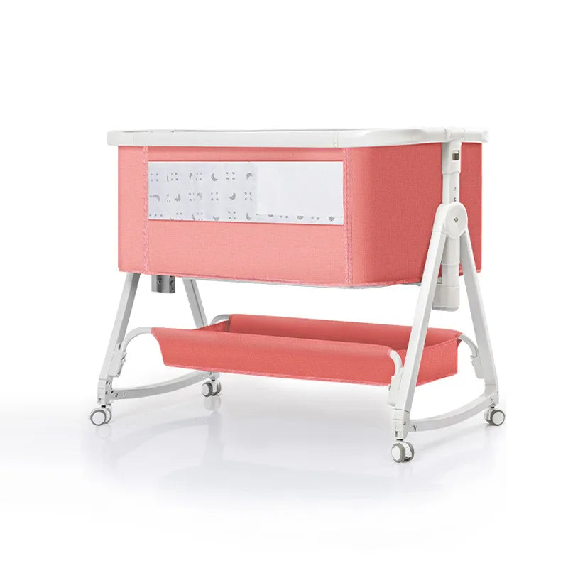 Baby bed splicing baby  movable portable cradle bed foldable multifunctional newborn adjustable