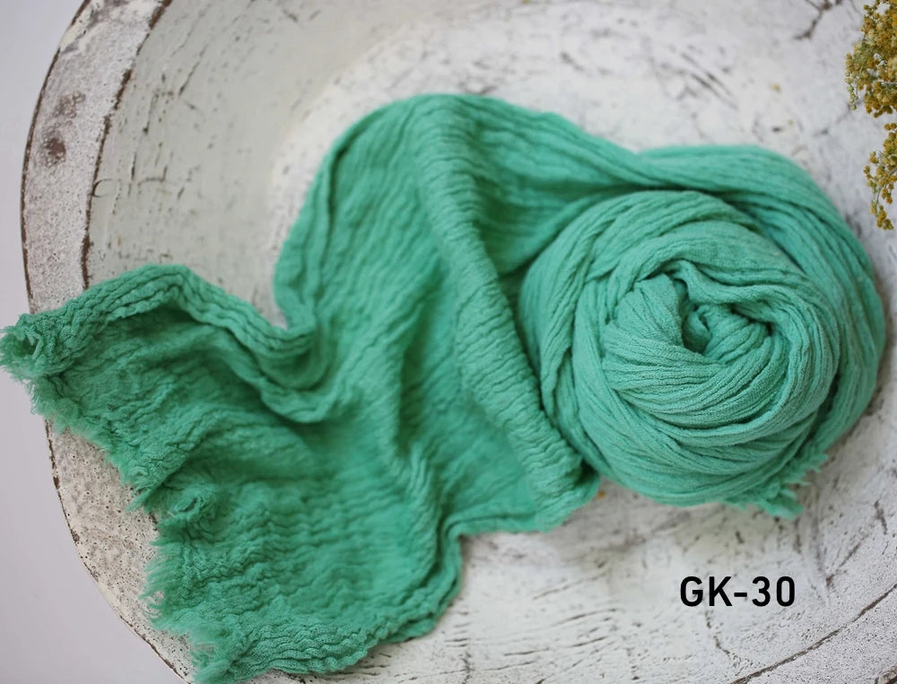 Newborn Cheesecloth Wrap Baby Photography Props Posing Fabric Cotton Stretch Blanket Hand Dyed Newborn Layer Wrap
