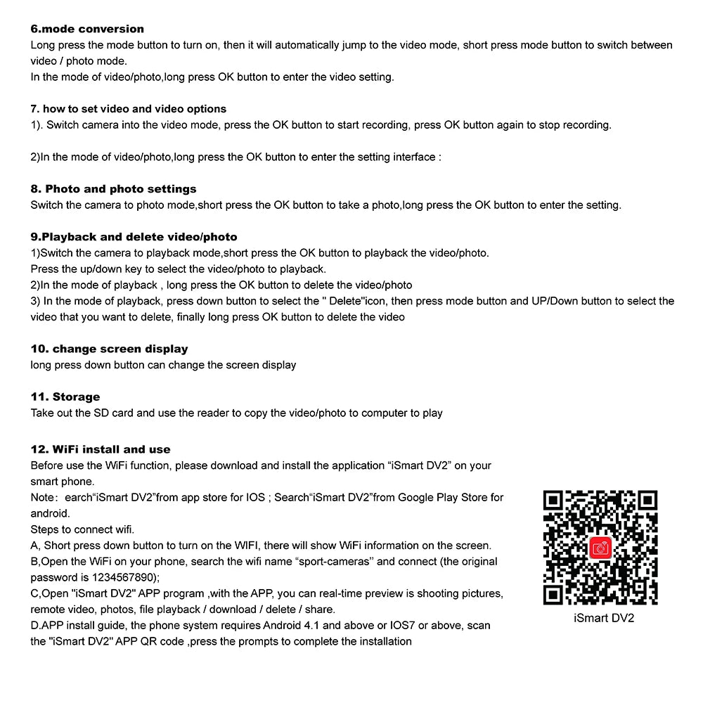 2" IPS Dual Screen Action Camera 5K 30FPS  4K 60FPS 48MP EIS Video With Optional Filter Lens 1080P Webcam Vlog WiFi Sports Cam