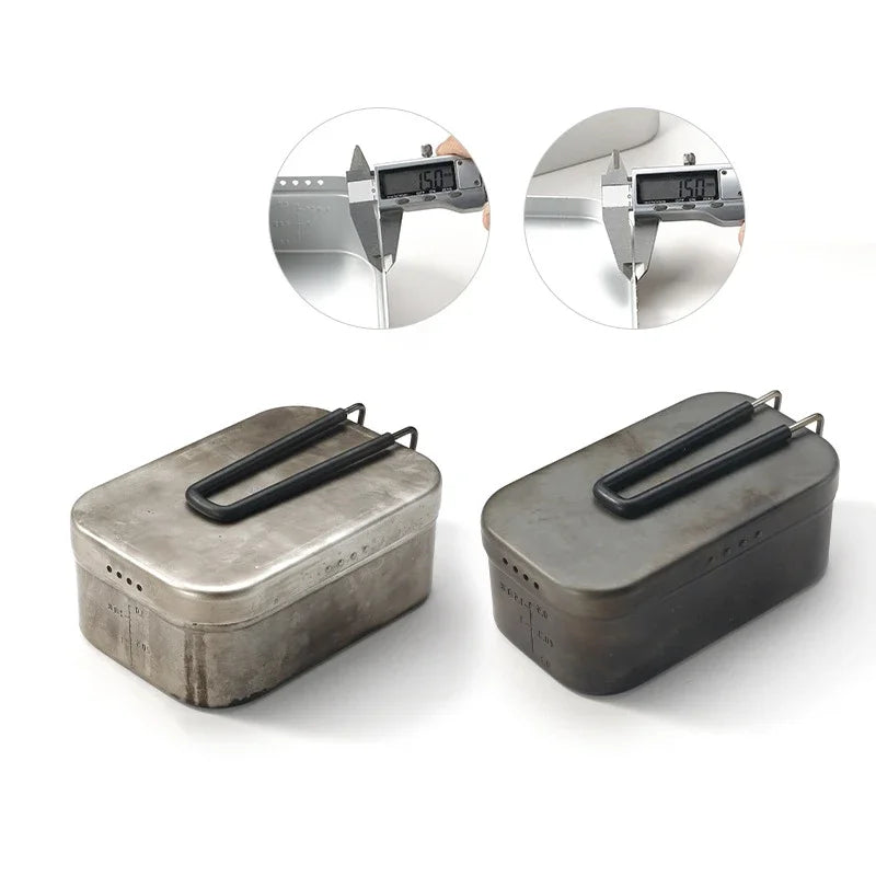 Campingmoon Hard Alumina Alloy Portable Heated Picnic Outdoor Camping Cookware Bento Lunch Meal Box