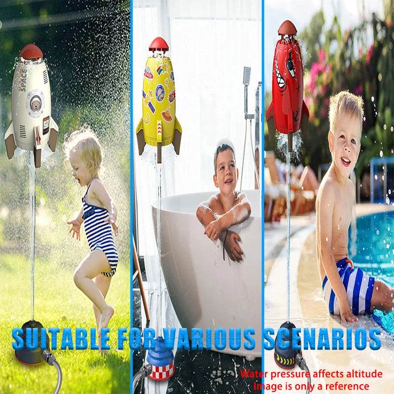 Water Pressure Lift Sprinkler Toy Fun Interaction In Garden Lawn Water Spray Toys for Kids Rocket Launcher Toys Outdoor Rocket - AIAZ