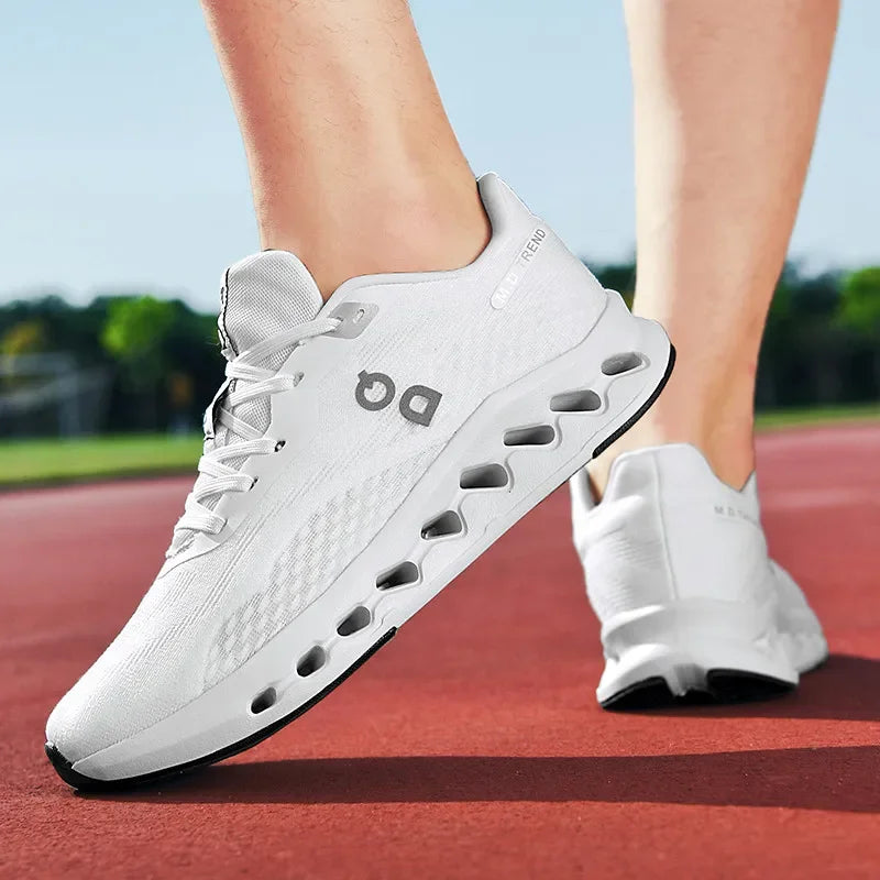 Fashion Cushioning Running Shoes for Men Lightweight Sneakers Breathable Tennis Shoes Non-Slip Sports Casual Walking Footwear