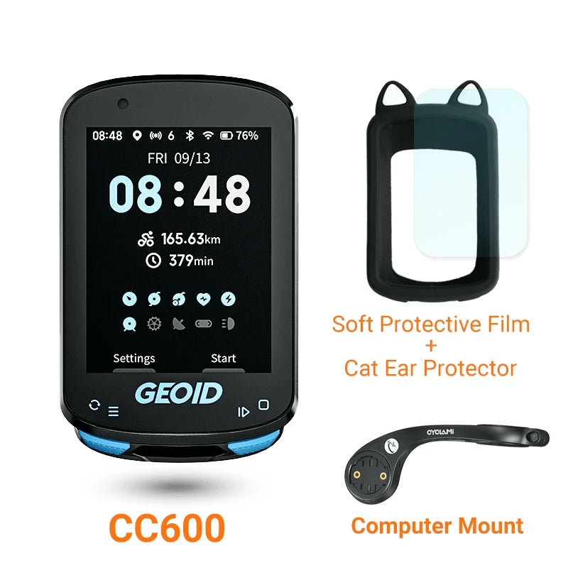 GEOID CC600 Color Screen Bike Computer Smart Navigation GPS Wireless Bicycle Speedometer WIFI ANT+ 11 Languages Cycling Odometer
