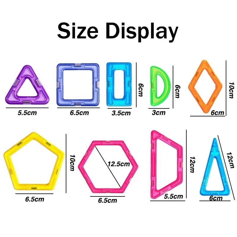 Magnets Toys for Kids Big Size Plus Magnetic Blocks for Children Designer Constructor Set Toys for Boys Building Blocks - AIAZ
