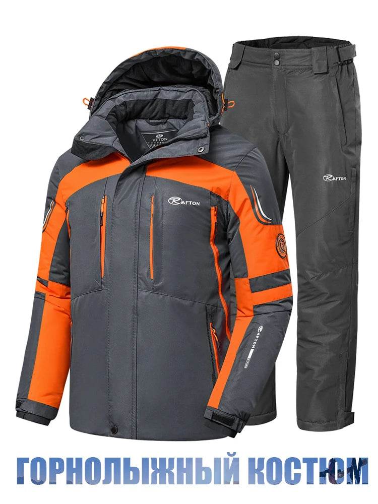 Men 2025 Winter New Outdoor Jet Ski Snow Warm Parkas Jacket Coat Men's Outwear Premium Casual Hat Waterproof Thick Fleece Parkas - AIAZ