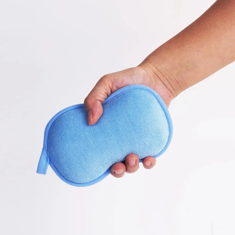 2Pcs Natural Baby Bath Sponge - Ultra Soft Baby Sponge for Bathing - Kids Bath Sponges for Infants, Toddler Bath Time