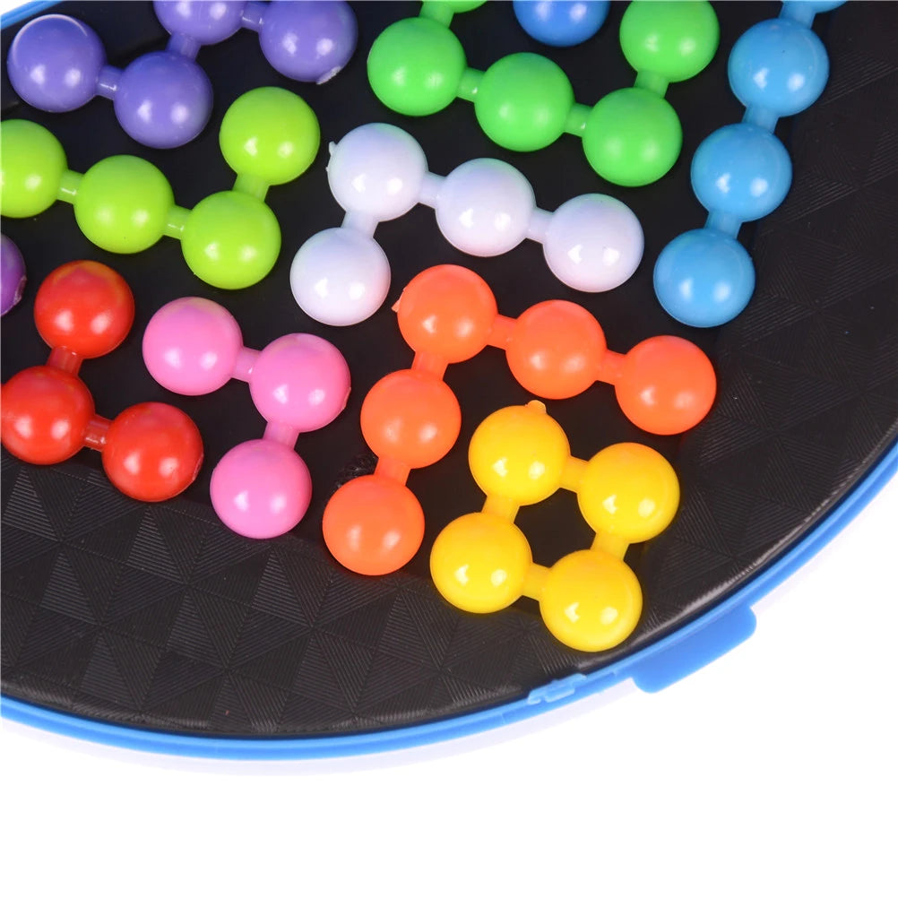 Classic IQ 3D Puzzle Board Game Pyramid Plate with Pearl Beads Children's Logical Thinking Montessori Educational Toy Gift