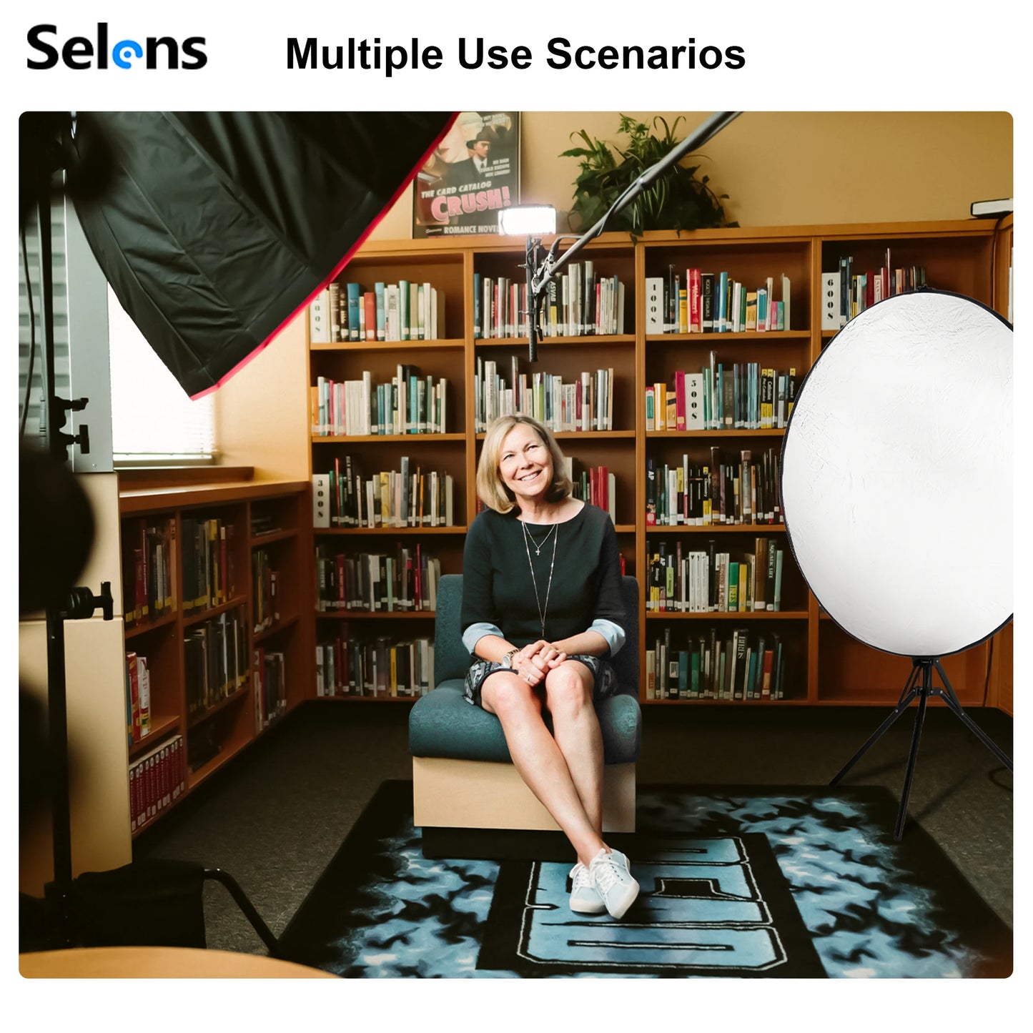 Selens Portable White Reflector 30/45/60/80/110cm Oval Round Reflector Diffuser Reflector Photo Studio Kits Photography Props