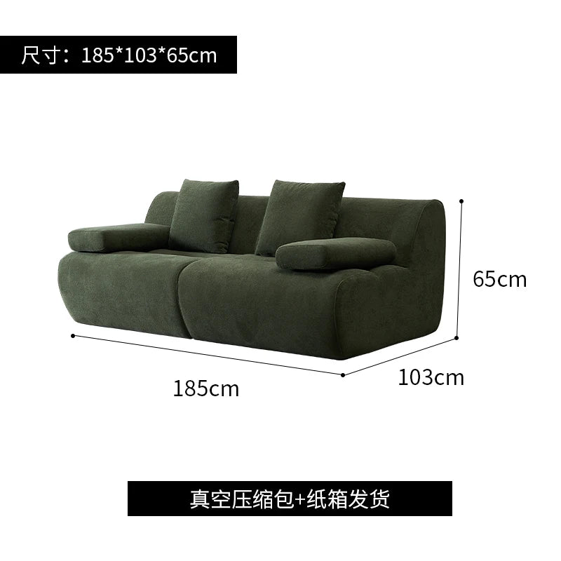 Design Large Green Sofas European Filler Armrest Salon Living Room Sofas Compressed Bedroom Lazy Divano Compresso Home Furniture