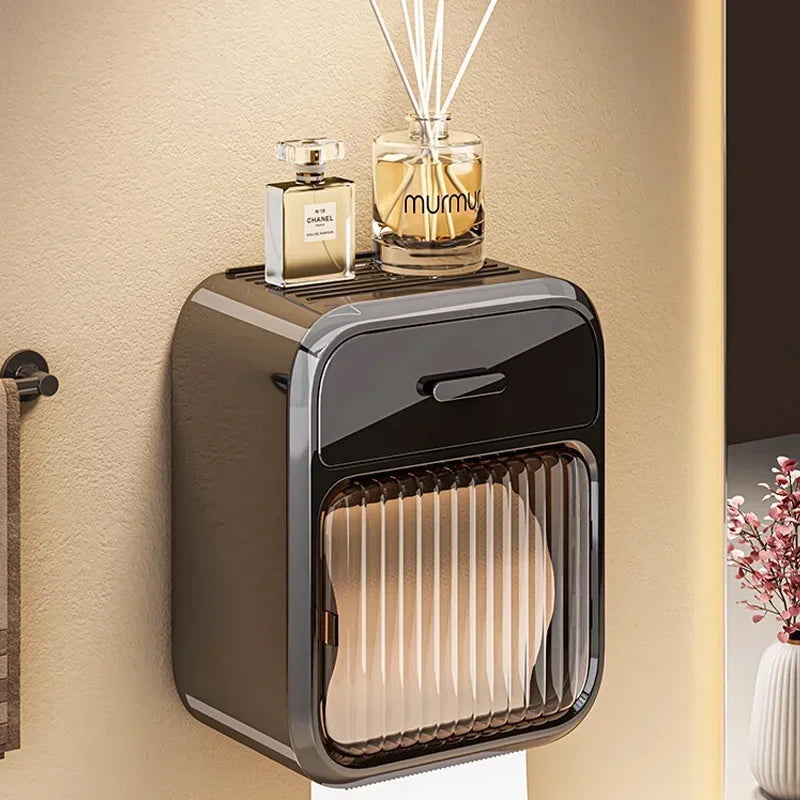 Toilet Paper Box Toilet Paper Roll Storage Rack Bathroom Roller Tissue Holder Wall Mounted Tissue Boxes Bathroom Accessories