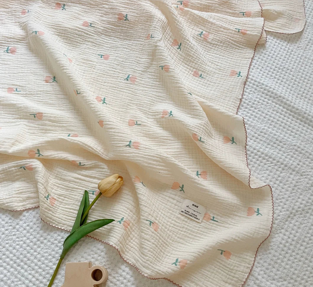 Muslin Swaddle Blankets Newborn Summer Baby Blanket Cotton Infant Swaddle Wrap Receiving Blanket For Crib Stroller Sleeping Item