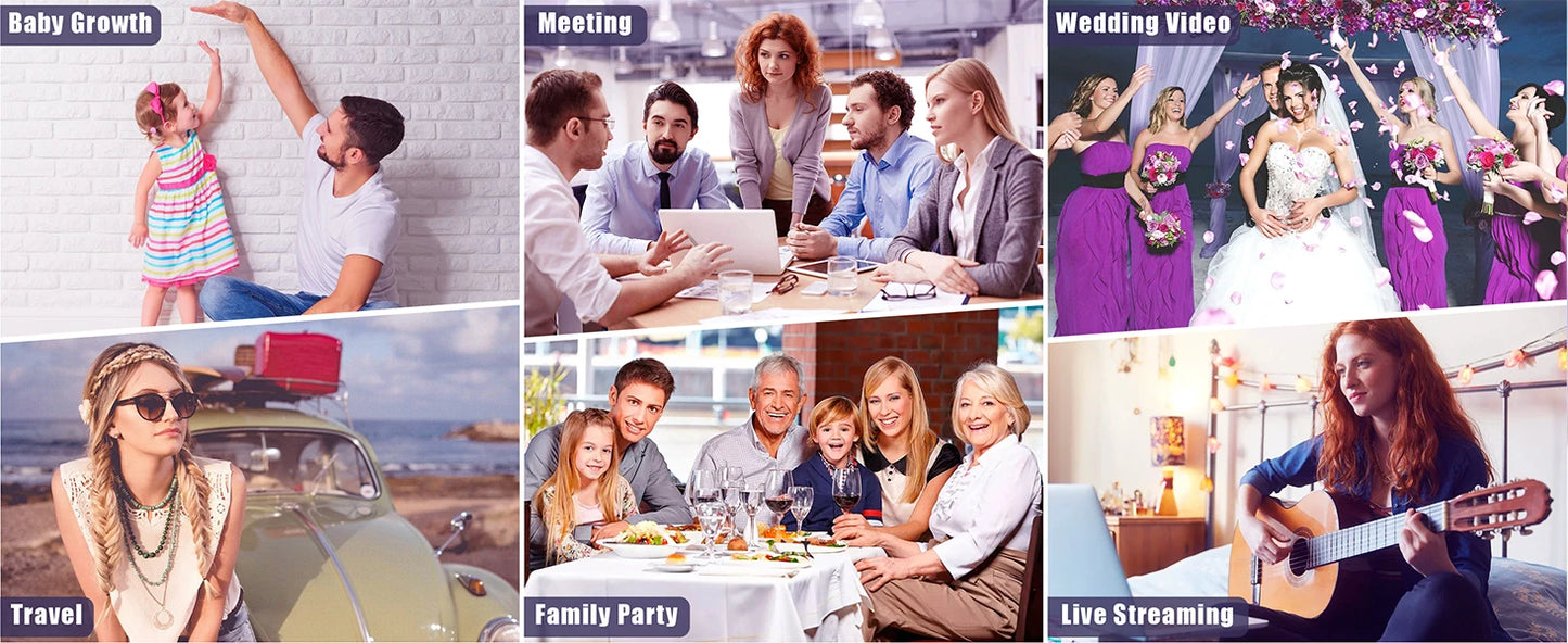 10X Optical Zoom Camera 64MP Digital DSLR Camera for Photography 4K HD Youtube Video Vlog Camcorder Auto Focus Webcam SLR Camera