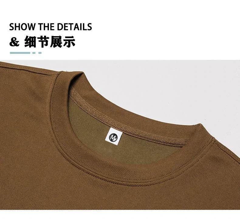 New 2025 summer men's casual round-neck T-shirt and shorts two-piece fashionable printed breathable men's short-sleeved suit - AIAZ