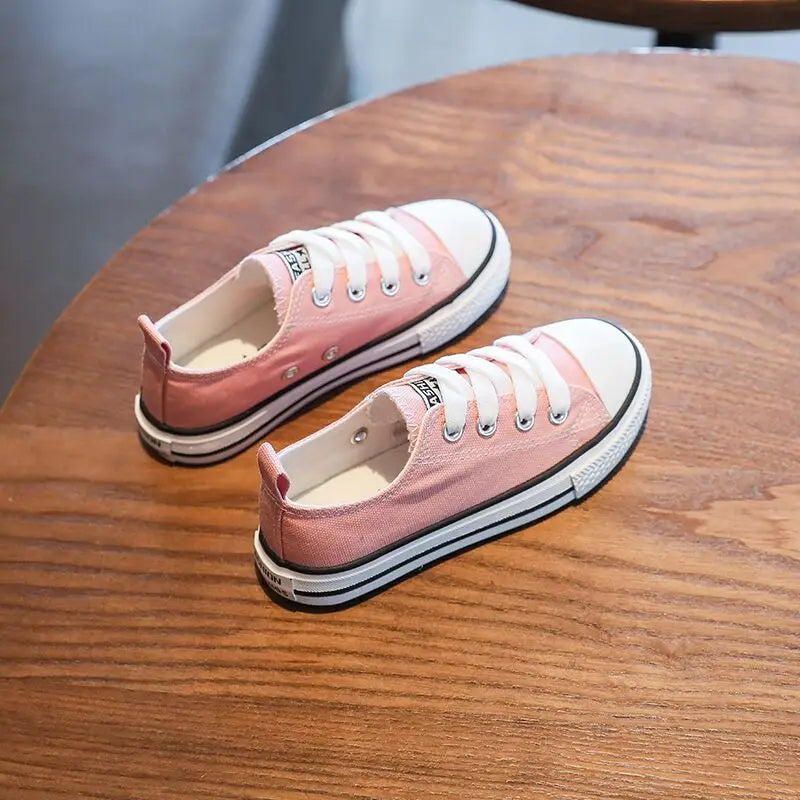 Children's Canvas Shoes, Spring and Autumn Korean Low-Top Shoes, Boys' and Girls' Shoes, Small White Shoes, Casual Cloth Shoes