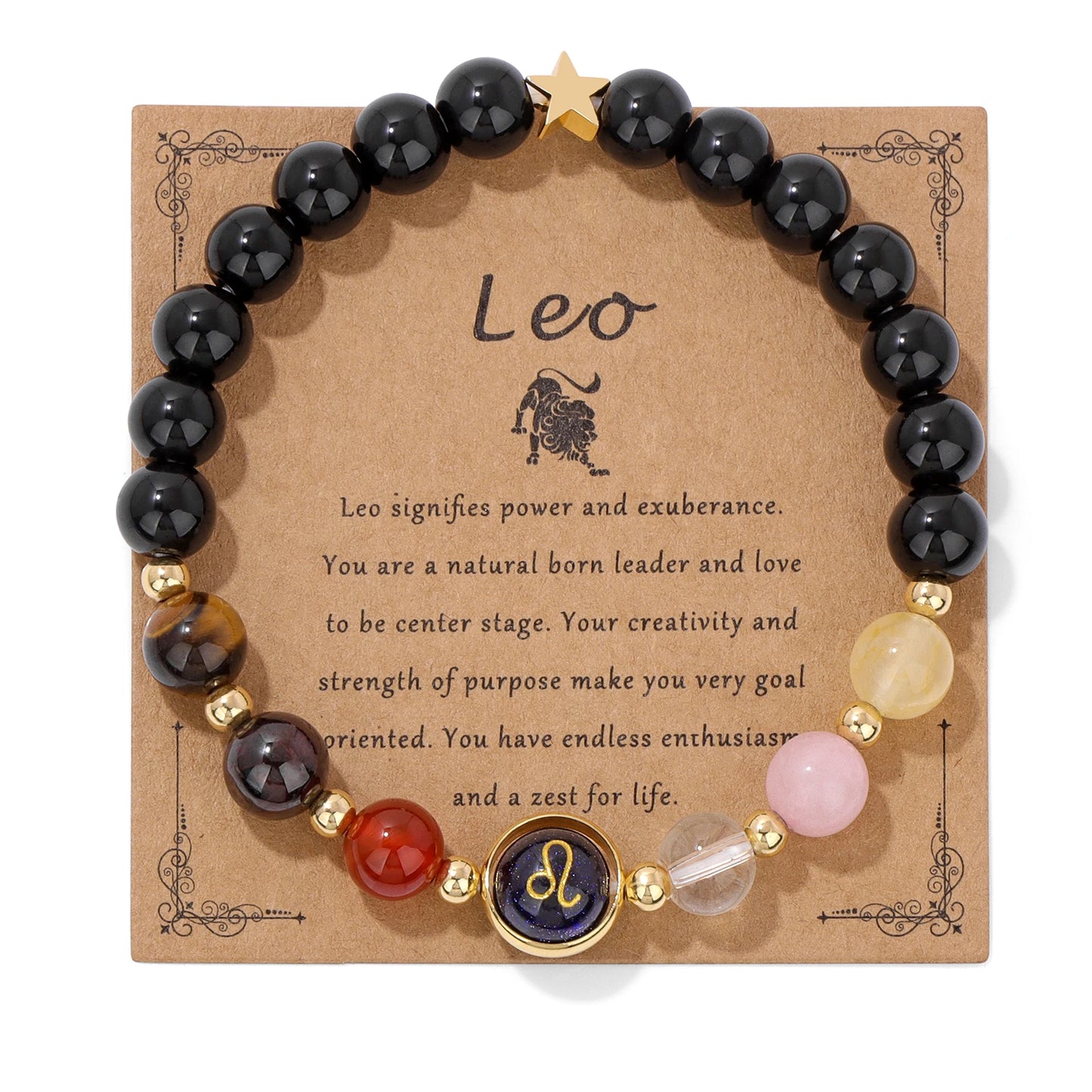 12 Zodiac Signs Bracelet Men Gemini Scorpio Sagittarius Obsidian Tiger Eye Stone Beads Bracelets for Women Constellation Jewelry