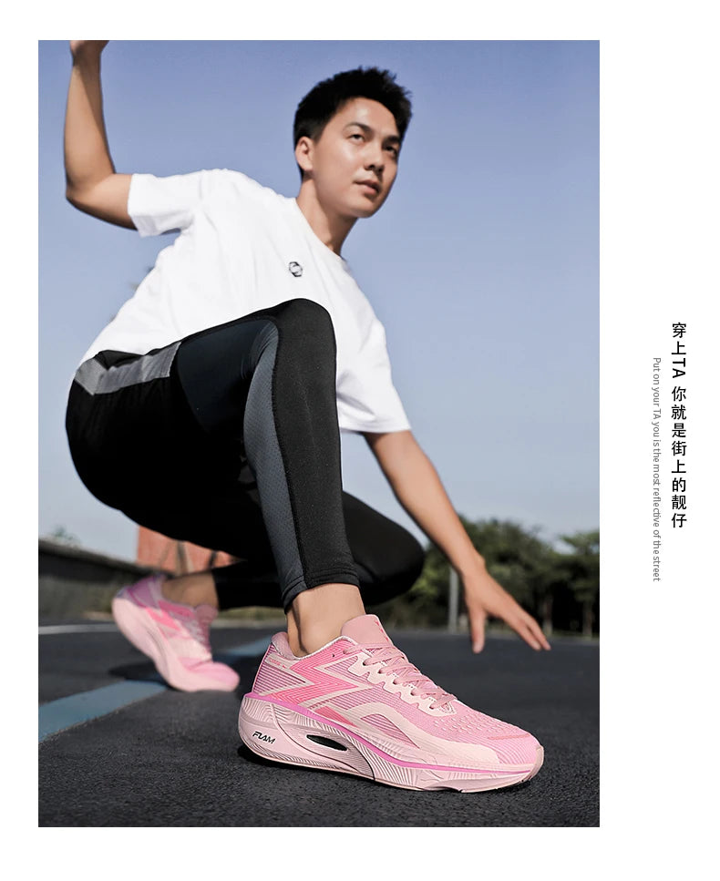 Carbon Plate Marathon Men Sports Running Shoes Air Cushion Lightweight Women Athletic Gym Sneakers Hiking Jogging Footwear