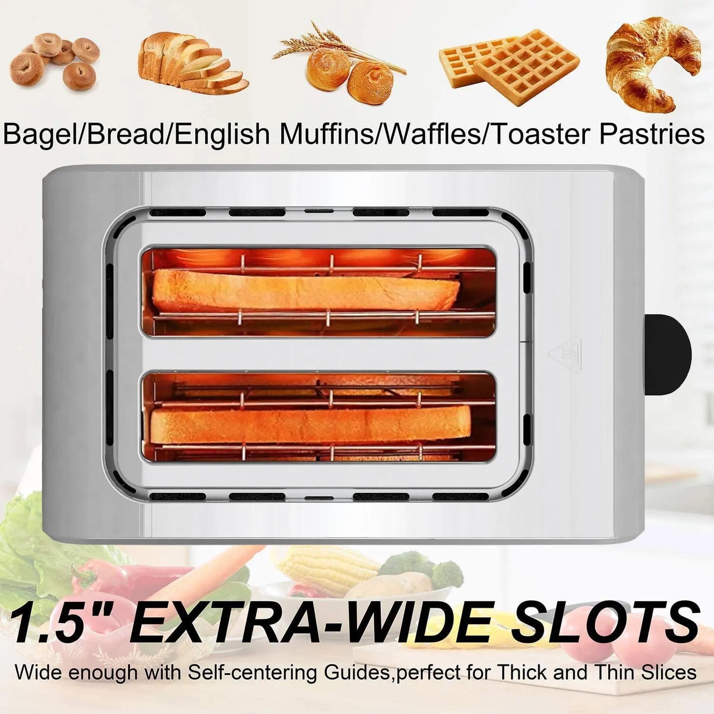 Kitchen Appliance Breakfast Bread Toaster Machine Smart Toaster Sandwich Maker 2 Slice Burger Toaster