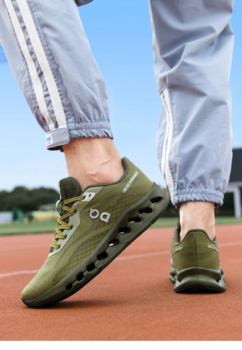 Men's Lightweight Running Shoes Anti-Slip Cushioning Breathable Mesh Sneakers for Jogging Gym Training Fitness Sport Walking