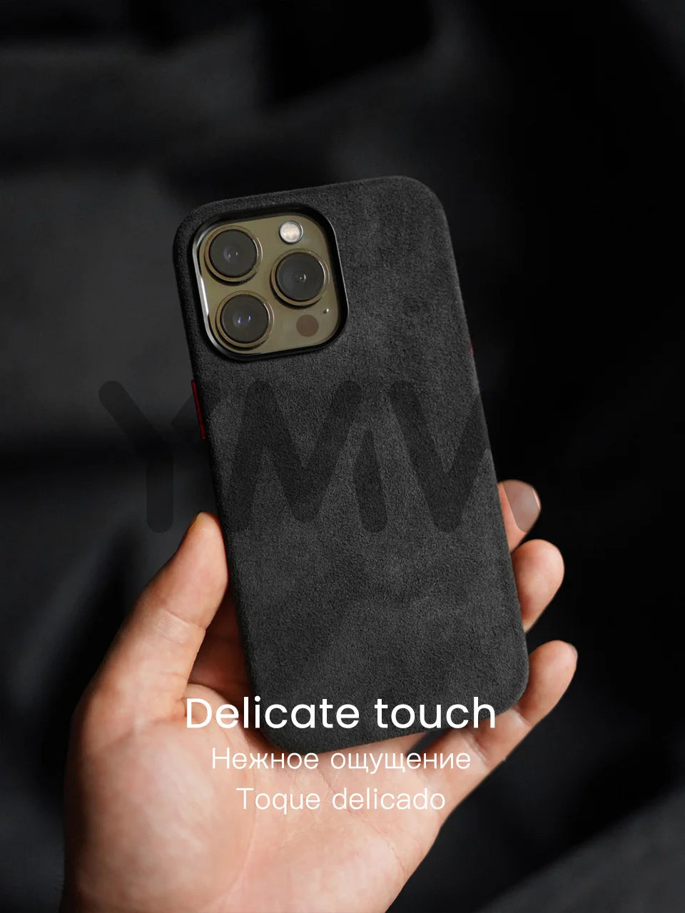 Magnetic ALCANTARA Case for iPhone 17 16 Pro Max 15 14 Luxury Suede Leather Supercar Phone Cases Camera Button Cover