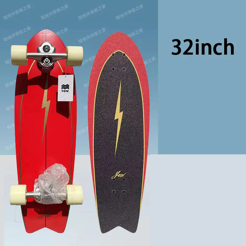 YOW land surf skateboard longboards whole kits good quality spring system branded with trucks wheels bearings and tool