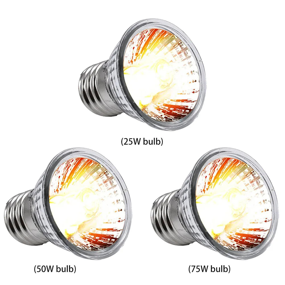 1-10PCS 25/50/75W UVA+UVB Reptile Lamp Bulb Turtle Basking UV Light Bulbs Heating Light Full Spectrum Sunlamp for Amphibians