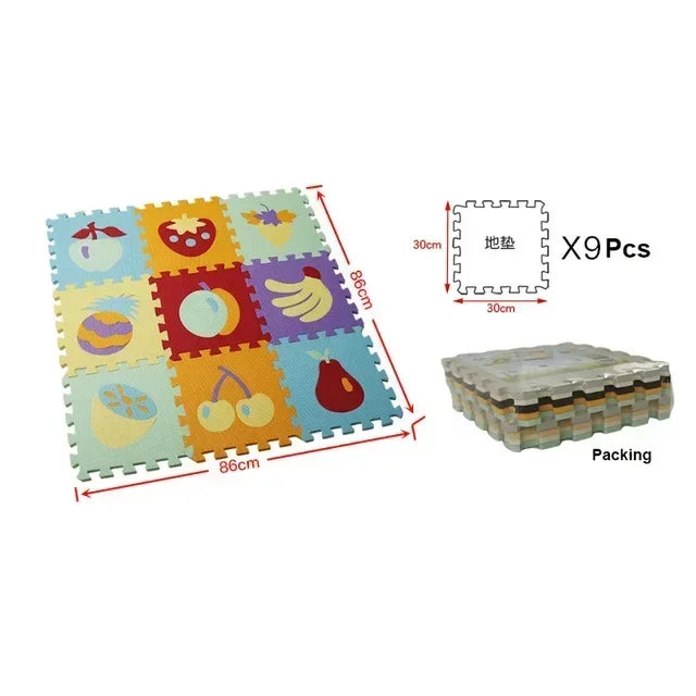 30*30*1cm 9Pcs Set Floor Mat Puzzle For Children Eva Foam Babies Floor Mat Games Interactive Toys For Toddlers Play Mat Baby Toy